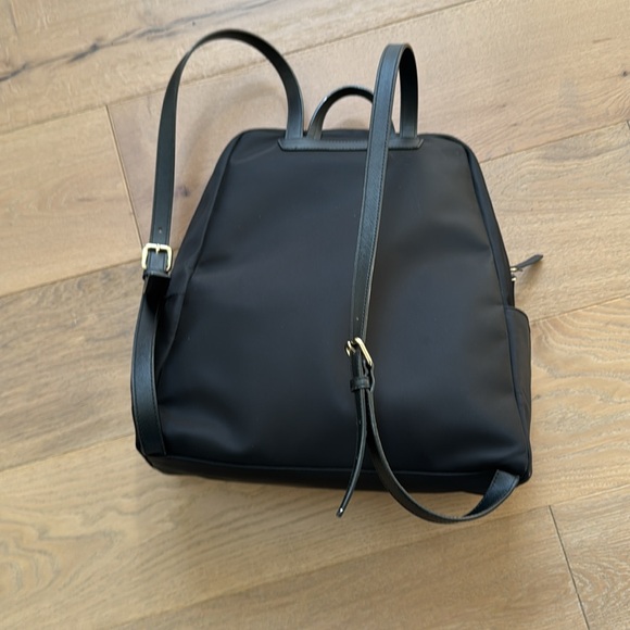 Kate Spade Black Modern Backpack with Gold Accents - Picture 3 of 6